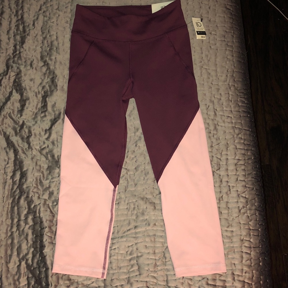 Burgundy Cropped Leggings